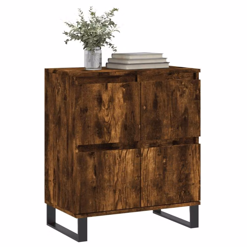 Berkfield Home Industrial Smoked Oak Sideboard in Brown, W/D/H: 60 x 35 x 70 cm – 3