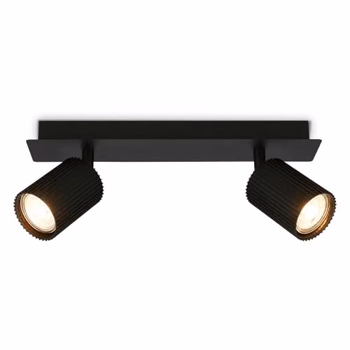 Briloner Black Adjustable 2-Light GU10 Ceiling Spotlight – 8