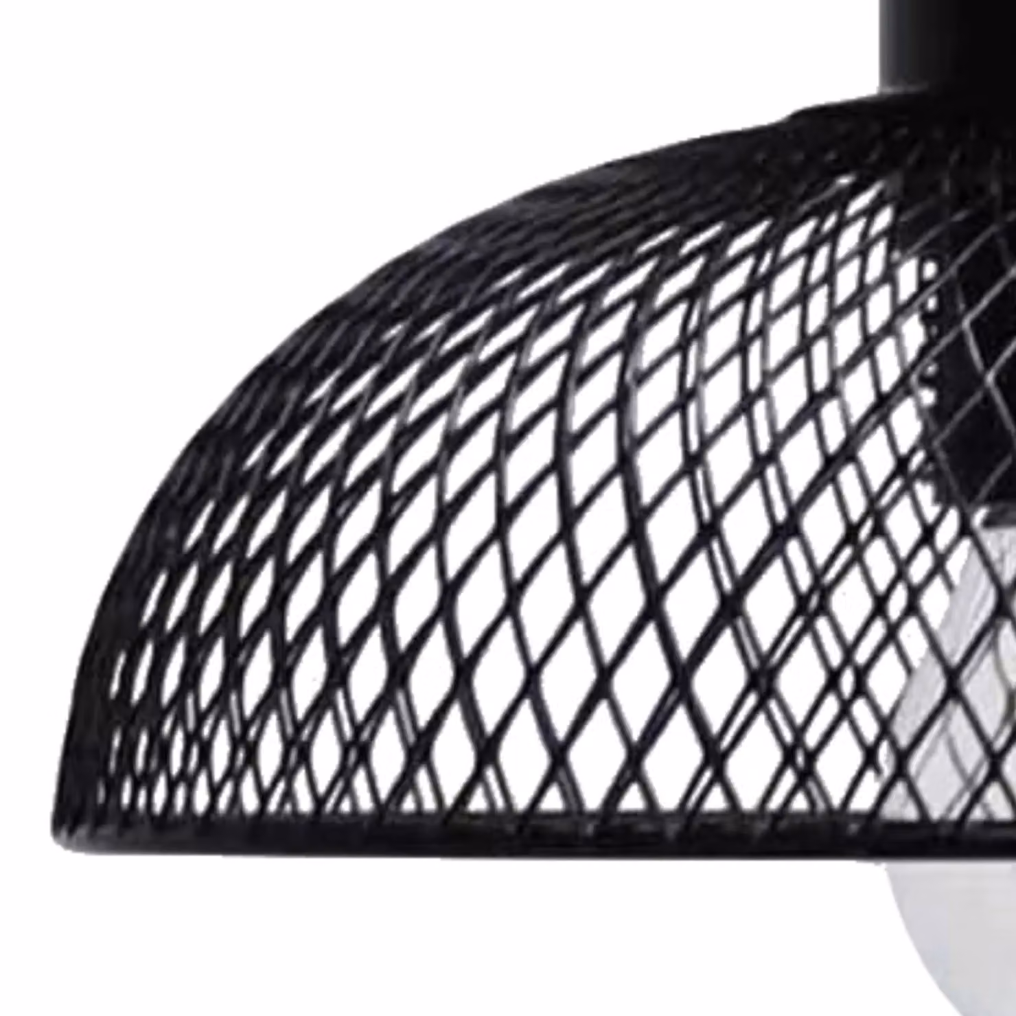 First Choice Lighting Cassidy Set of 2 Black Metal Mesh Round Ceiling Flush Lights W/D/H: 17.5 x 17.5 x 11.0 cm – 3