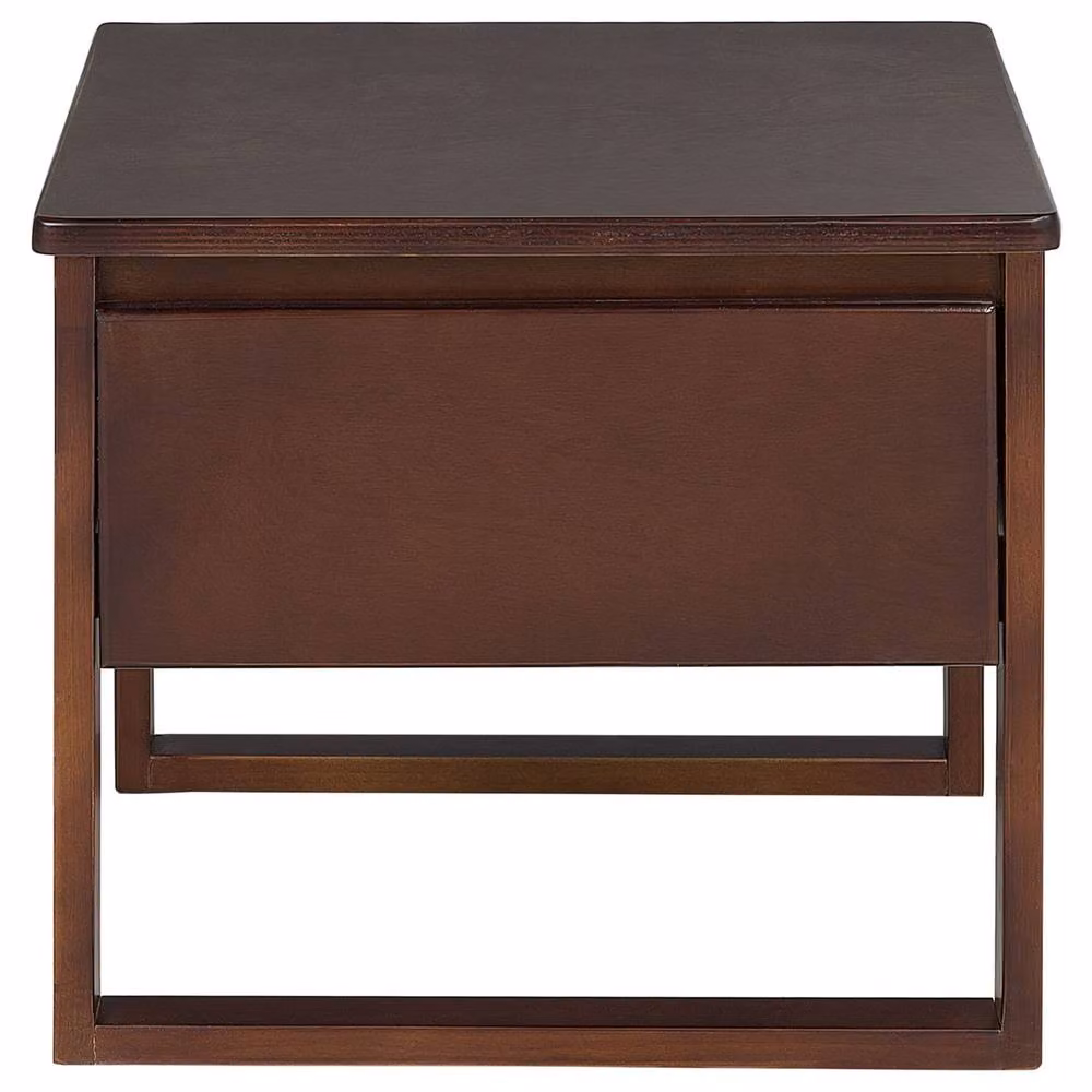 Wyld and Coco Dark Pine Bedside Table with Drawer, Brown, W: 50 cm, D: 41 cm – 5