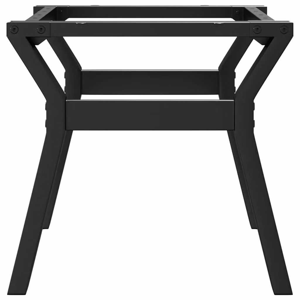 Berkfield Home Y-Frame Coffee Table Legs in Matt Black Steel, W/D/H: 60 x 40 x 38 cm – 2