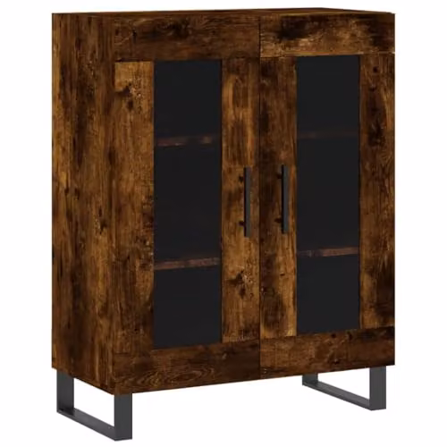 vidaXL Modern Sideboard in Brown Smoked Oak, W/D/H: 69.5 x 34.0 x 90.0 cm