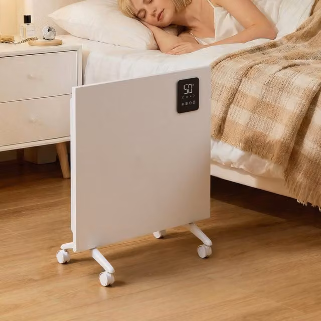 Livingandhome 1500W Freestanding Convector Heater with Remote Control, Frost Protection and Overheat Protection, White, W: 44 cm, D: 44 cm, H: 44 cm
