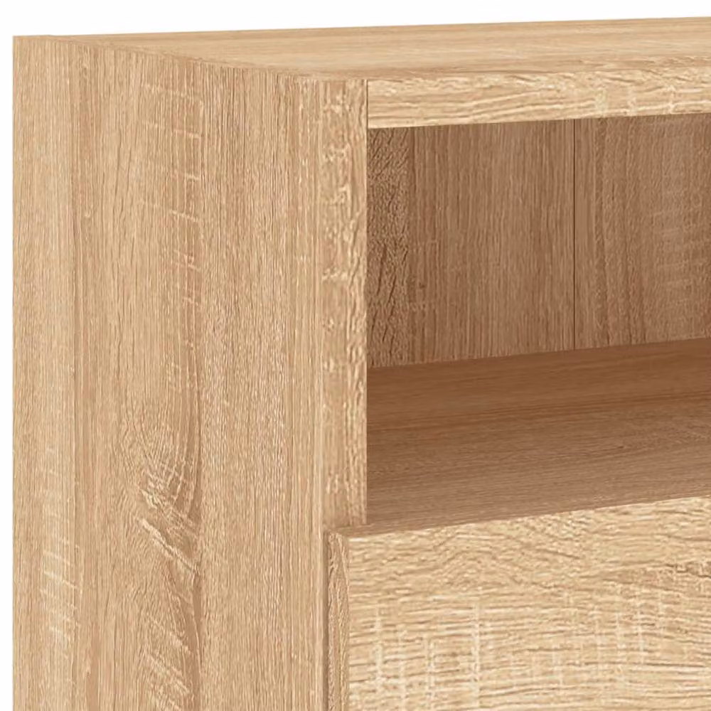 Berkfield Home Set of 2 Sonoma Oak TV Wall Cabinets in Light Tan, W/D/H: 100 x 30 x 30 cm – 3