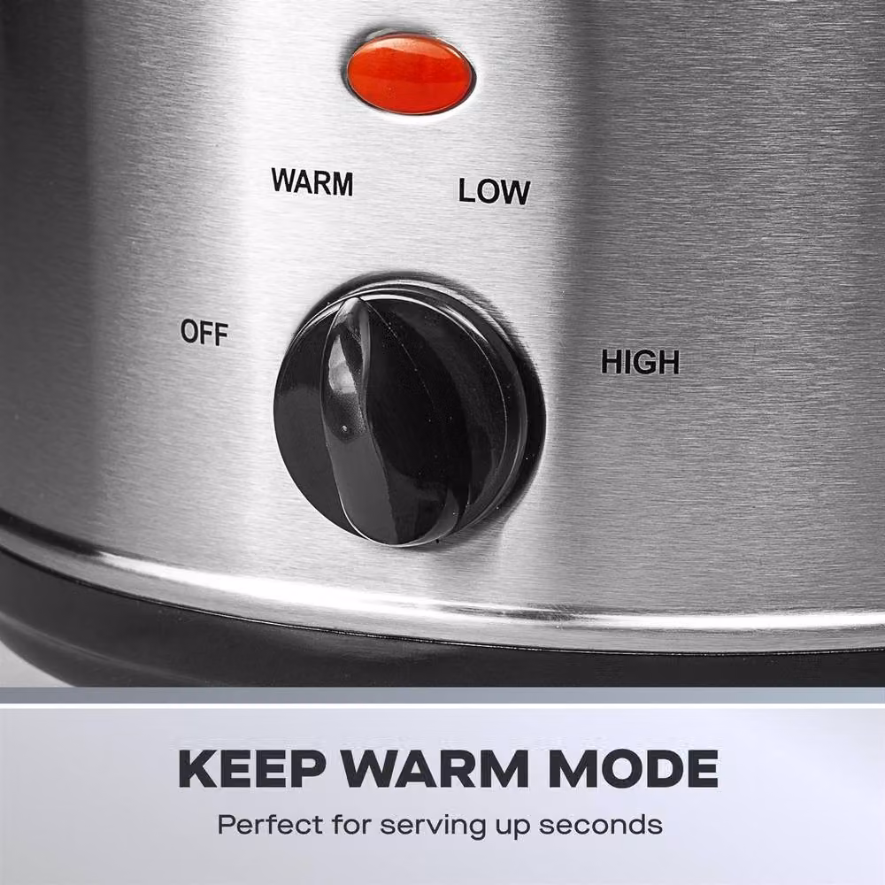 Daewoo 6.5L Stainless Steel Slow Cooker in Silver – 2