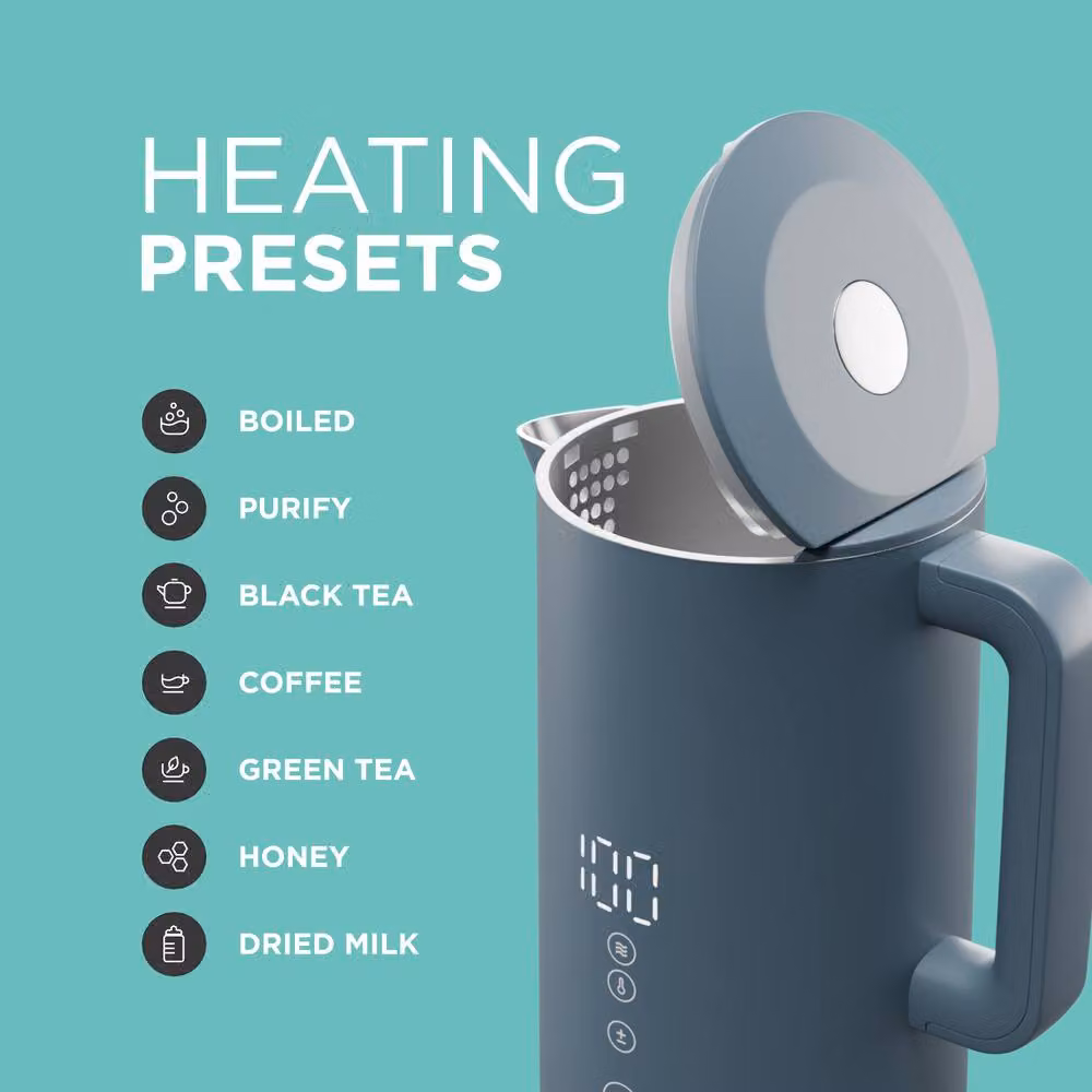 DMD Collective 1.5L Smart Kettle with Wi-Fi, App and Voice Control, Touchscreen and 2200W in Blue – 4