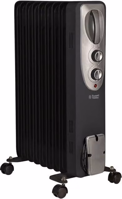 Russell Hobbs 2000W 9 Fin Oil Filled Radiator Black RHOFR5002