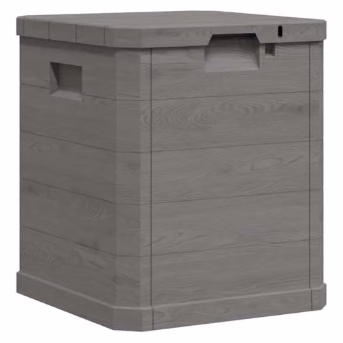 vidaXL Brown Plastic Garden Storage Box with Removable Lid, 90 L – 5