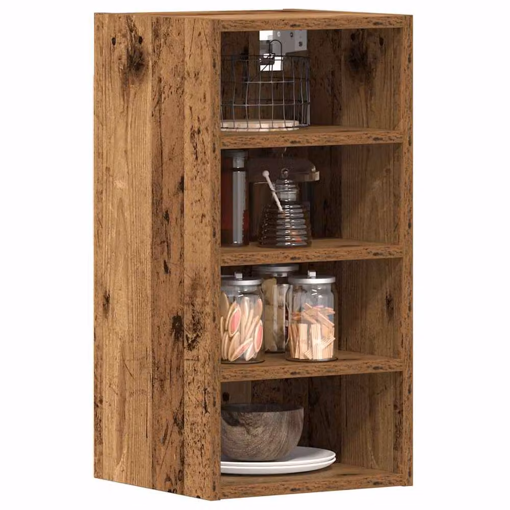 Berkfield Home Vintage Brown Wall Mounted Hanging Kitchen Cabinet with Hinged Doors, W/D/H: 30 x 29.5 x 60 cm – 2