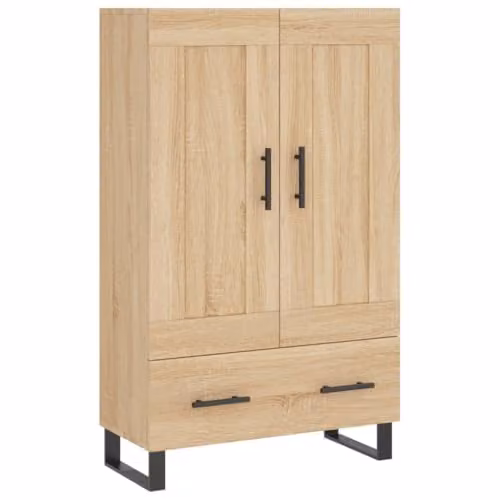 vidaXL Highboard in Brown Sonoma Oak, W/D/H: 69.5 x 31 x 115 cm – 1