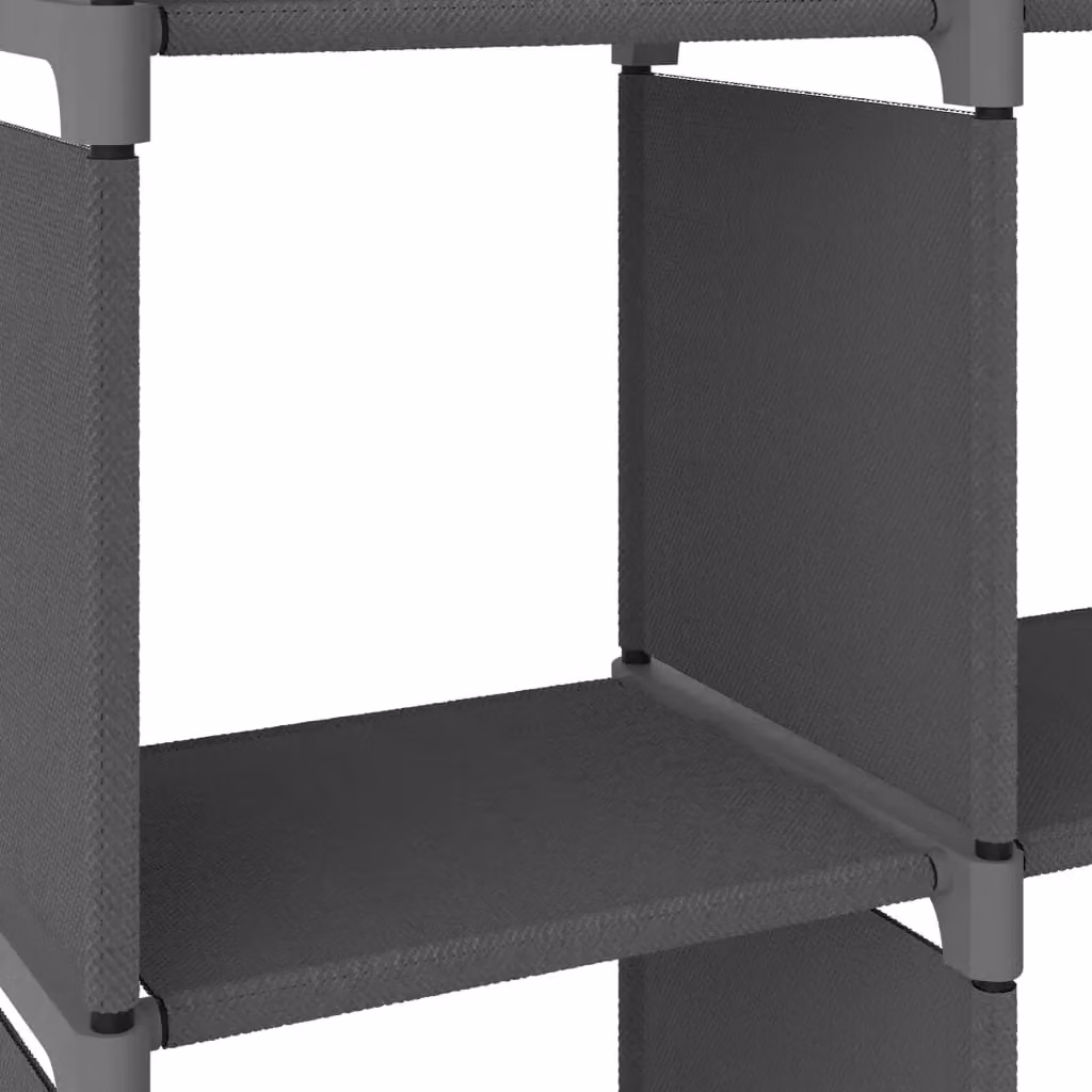 Berkfield Home 4-Cube Modern Display Shelf in Grey with Fabric and Metal Finish, W: 69 cm, D: 30 cm, H: 72.5 cm – 3