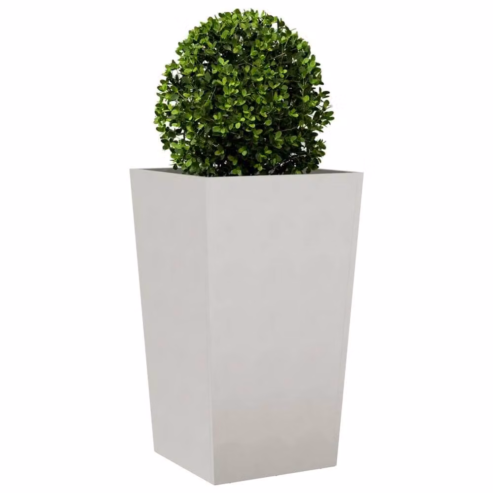 Berkfield Home Stainless Steel Garden Planter Tubs, 2 Pieces, Light Grey, W/D/H: 45 x 45 x 75 cm – 4