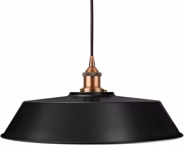 SE Home Chancery Large Pendant Light in Matt Black and Copper