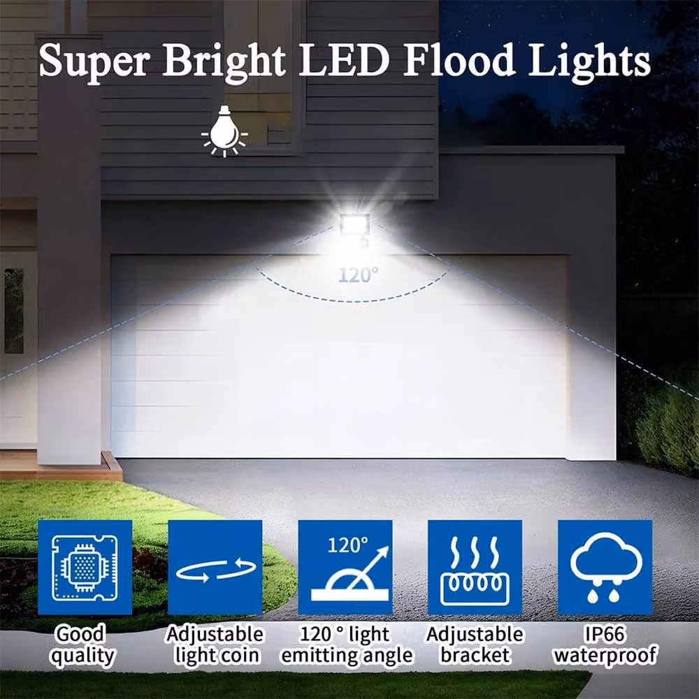 PAWNORA 200W LED Floodlight with PIR Motion Sensor in Black – 4