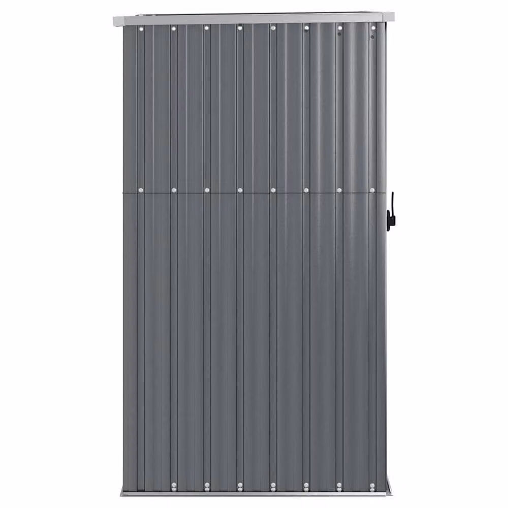 Berkfield Home Grey Galvanised Steel Garden Tool Shed Tall Cabinet W/D/H: 88 x 89 x 161 cm – 4