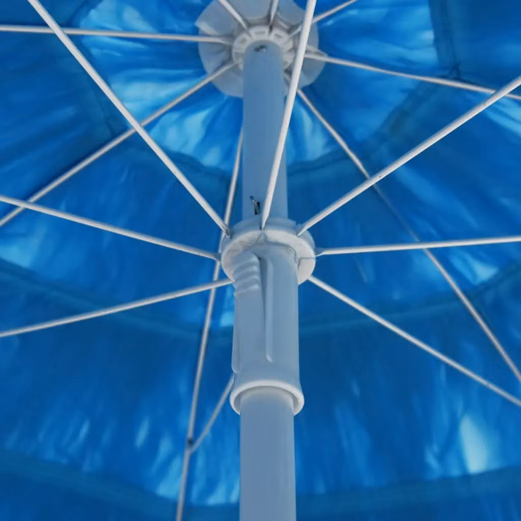 Berkfield Home Hawaii Beach Umbrella in Blue, 300 cm – 2