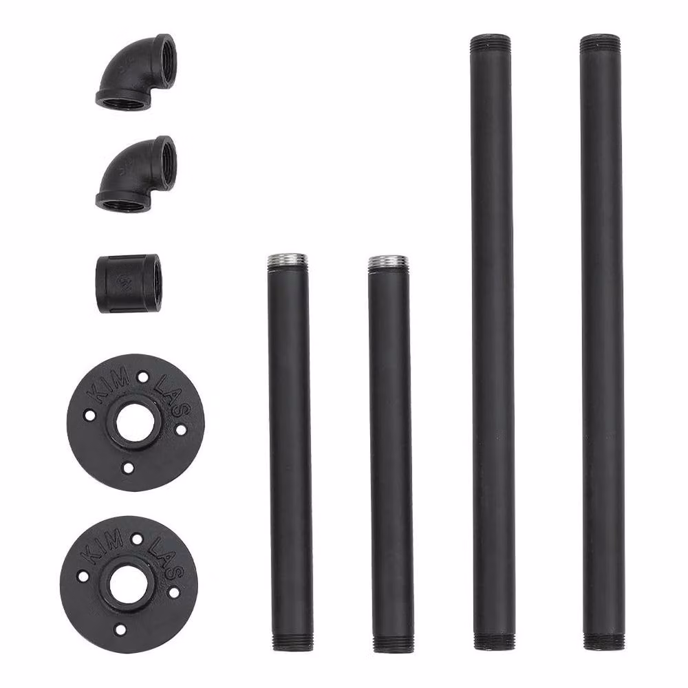 Kelvenix Black Industrial Metal Wall-mounted Pipe Clothes Rack, Width: 51 cm – 2