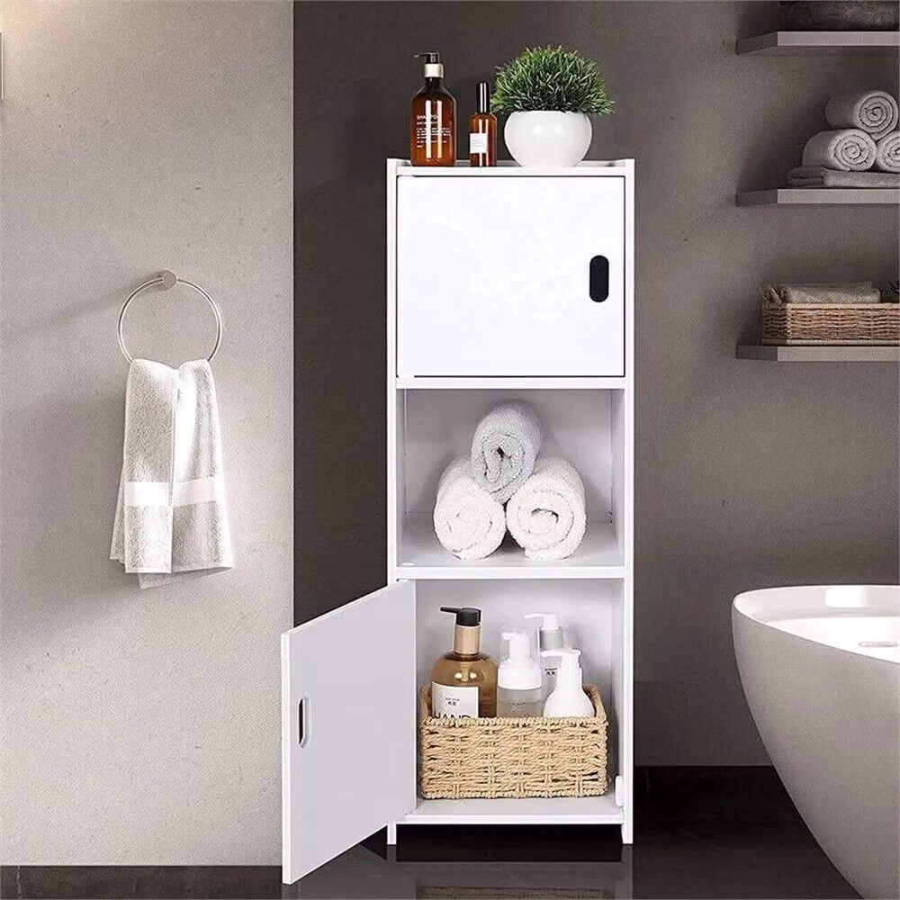 SPETLEK Waterproof Tall Freestanding Bathroom Storage Cabinet in White – 4
