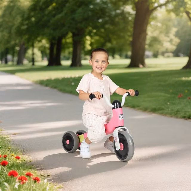 AIYAPLAY Baby Balance Bike with 3 Wheels for 12-36 Months, Pink