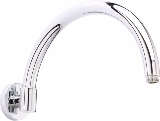 Balterley Round Wall Mounted Curved Shower Arm in Silver, 303mm