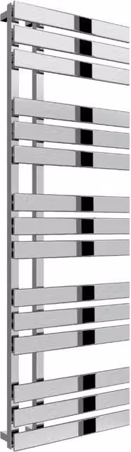 Bathroom Kingdom Sesia Chrome Designer Flat Panel Heated Towel Rail, Silver, H 150 cm x W 50 cm – 1