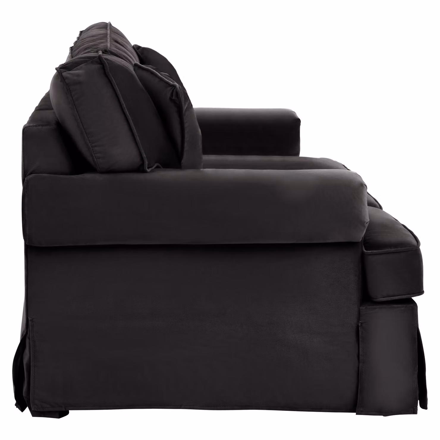 Fifty Five South Ralph Two Seat Black Velvet Sofa – 4