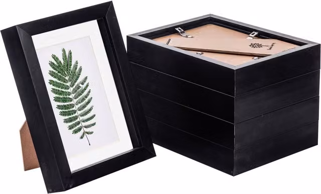 Nicola Spring Single Rectangular Tabletop Photo Frame, Black, W: 20 cm, H: 15 cm, D: 3.5 cm – 2