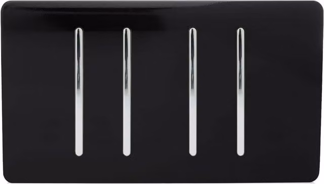 Trendi Flush Mains Switch in Black – 1