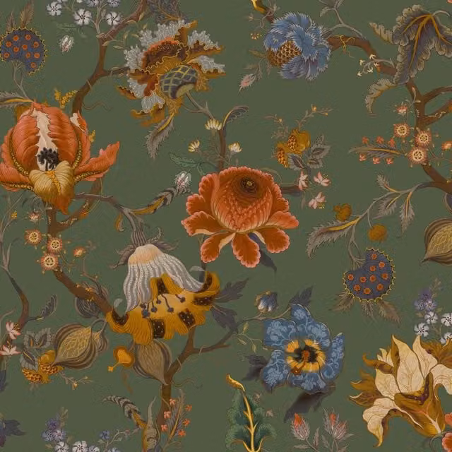 House of Hackney Artemis Wallpaper Sample in Moss Green
