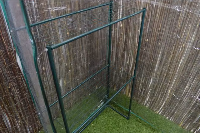 Samuel Alexander Freestanding Outdoor Garden Patio Walk In Greenhouse with 4 Shelves, Green, H 195 x W 143 x D 73 cm
