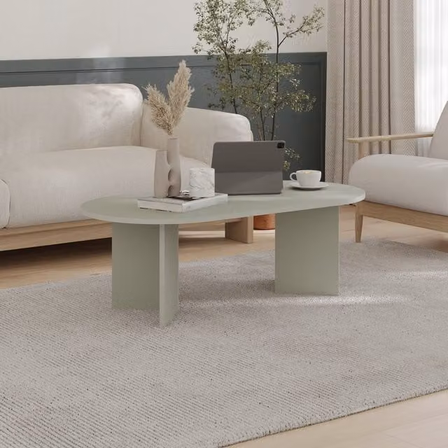 Decortie Hocus Picus Oval Coffee Table in Green, W: 119 cm, D: 60 cm, H: 42 cm – 1