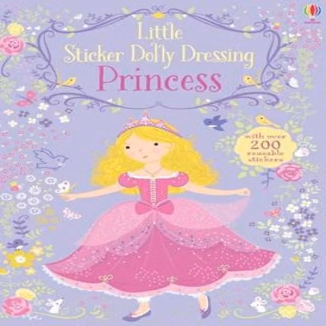 Fiona Watt Little Sticker Dolly Dressing Princess Paperback Book, Multicolour