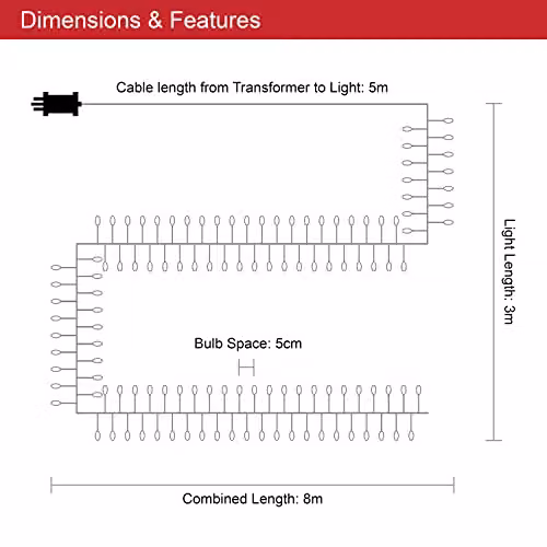 The Christmas Workshop Micro LED Cluster String Lights with Timer, 480 Bright White Lights on Silver Copper Wire for Indoor and Outdoor Use – 3