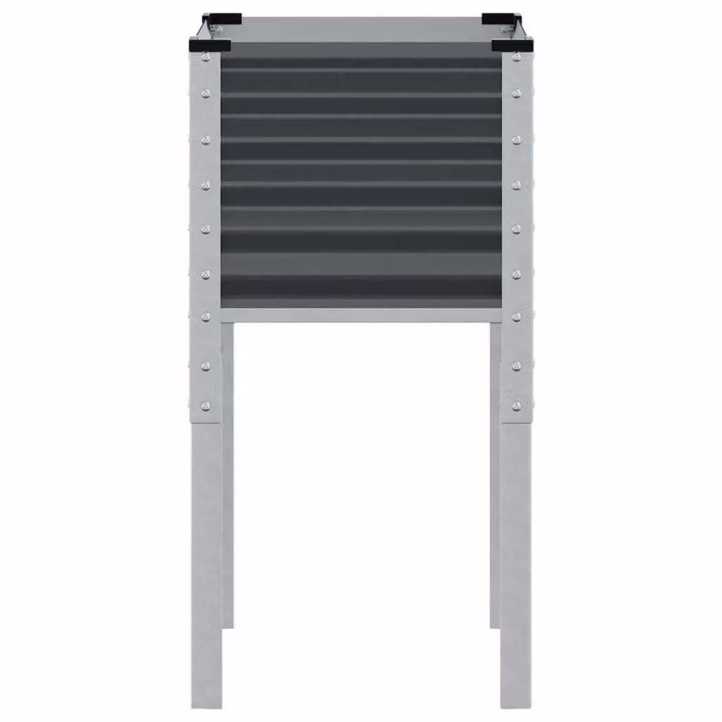 Berkfield Home Anthracite Steel Garden Planter in Black, W/D/H: 45 x 45 x 88 cm – 3
