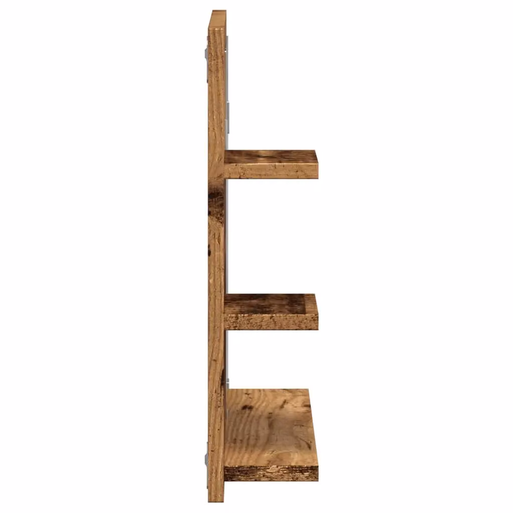 Berkfield Home Rustic Old Wood Bathroom Mirror Cabinet in Brown, W/D/H: 60 x 10.5 x 45 cm – 4