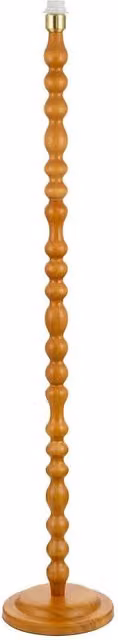 Happy Homewares Classic Standing Floor Lamp Base with Rippled Pole Design in Brown