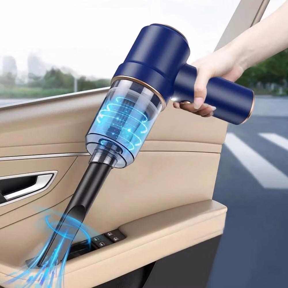 Kelvenix Cordless Wet and Dry Car Vacuum Cleaner with LED Headlight and Rechargeable Battery in Dark Blue – 2