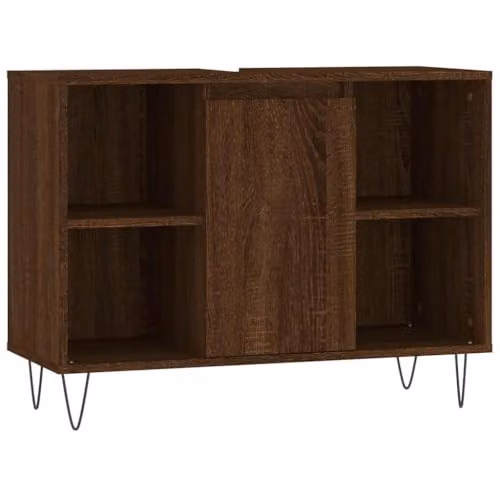 vidaXL Freestanding Industrial Bathroom Cabinet in Brown, W/D/H: 80 x 33 x 60 cm – 1