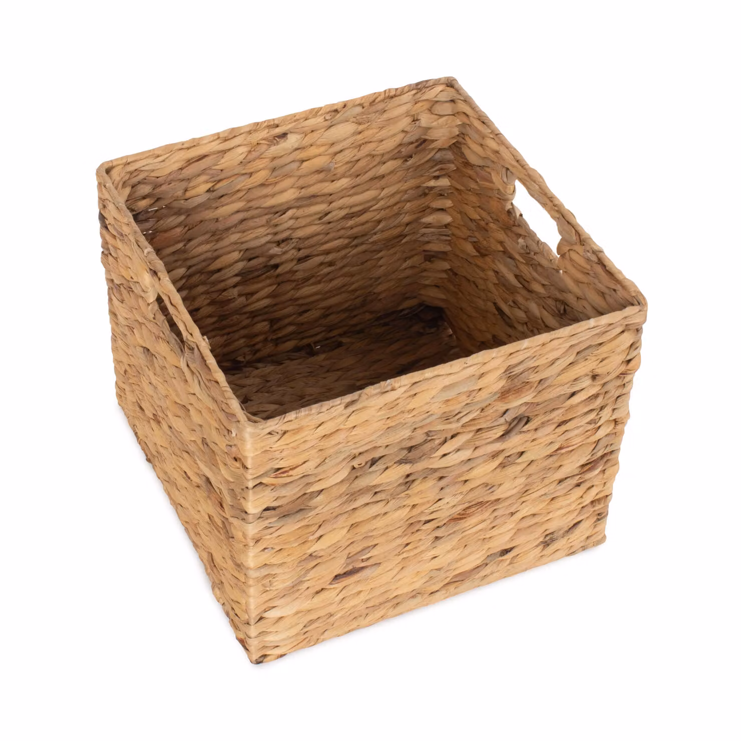 Red Hamper Square Water Hyacinth Storage Basket in Brown, 35 cm – 2