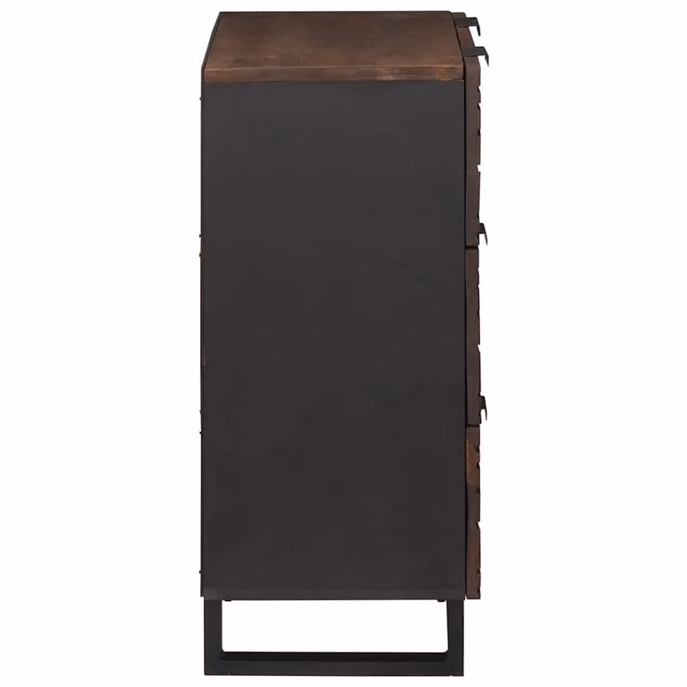 Berkfield Home Sideboard in Brown Solid Mango Wood, W/D/H: 60 x 33.5 x 75 cm – 3
