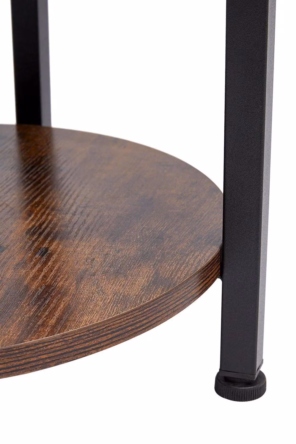H&O Direct Vintage Round Wooden Side Table in Brown – 4