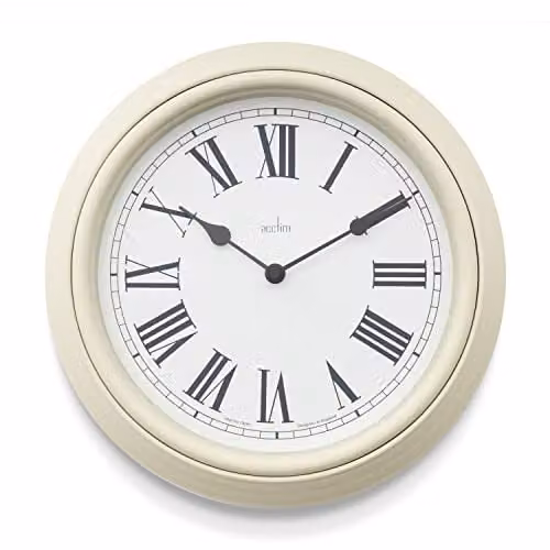 Acctim Devonshire Traditional Analog Quartz Wall Clock in Beige, Diameter: 28 cm