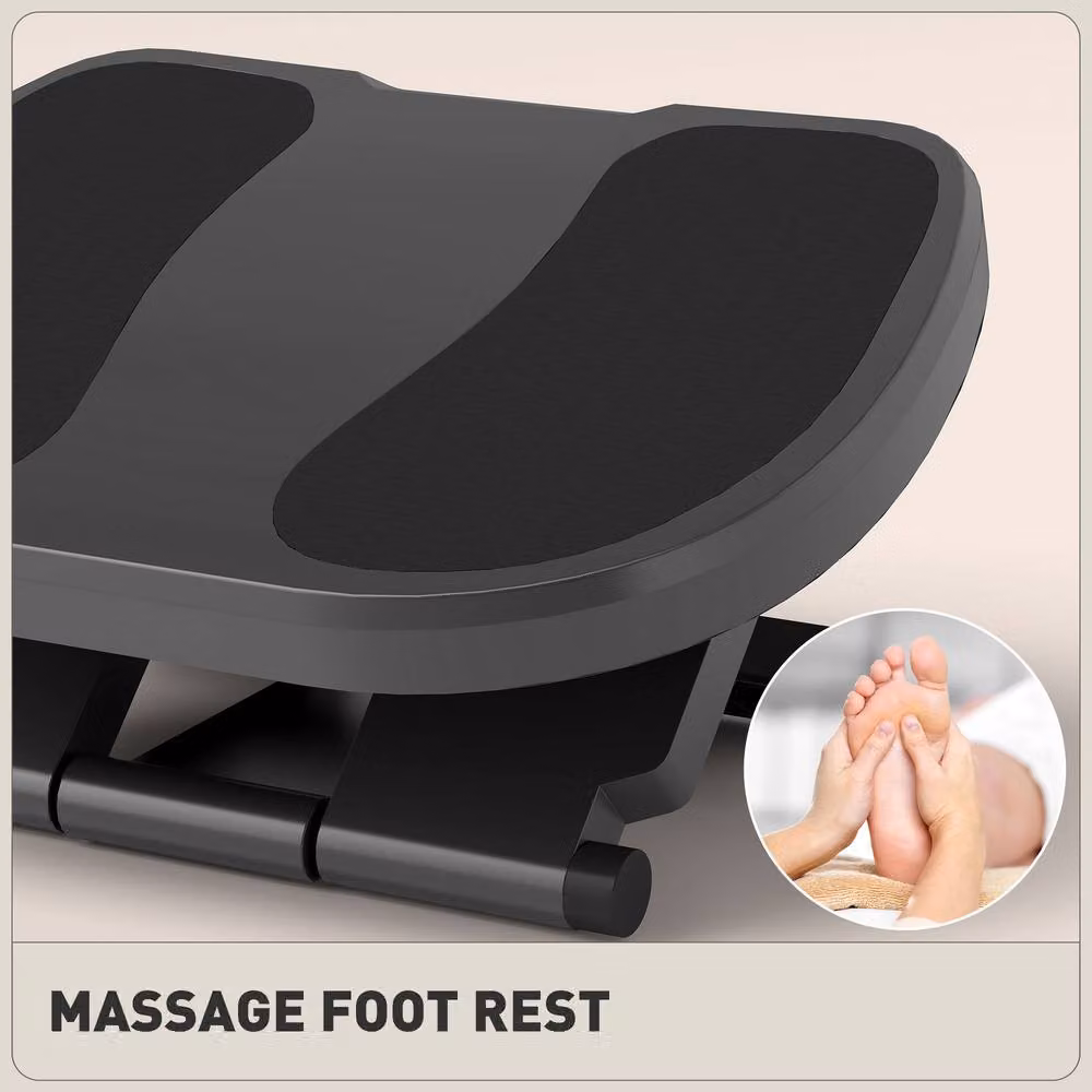 STILVORA Adjustable Office Footrest with Rocking Angle in Grey – 6