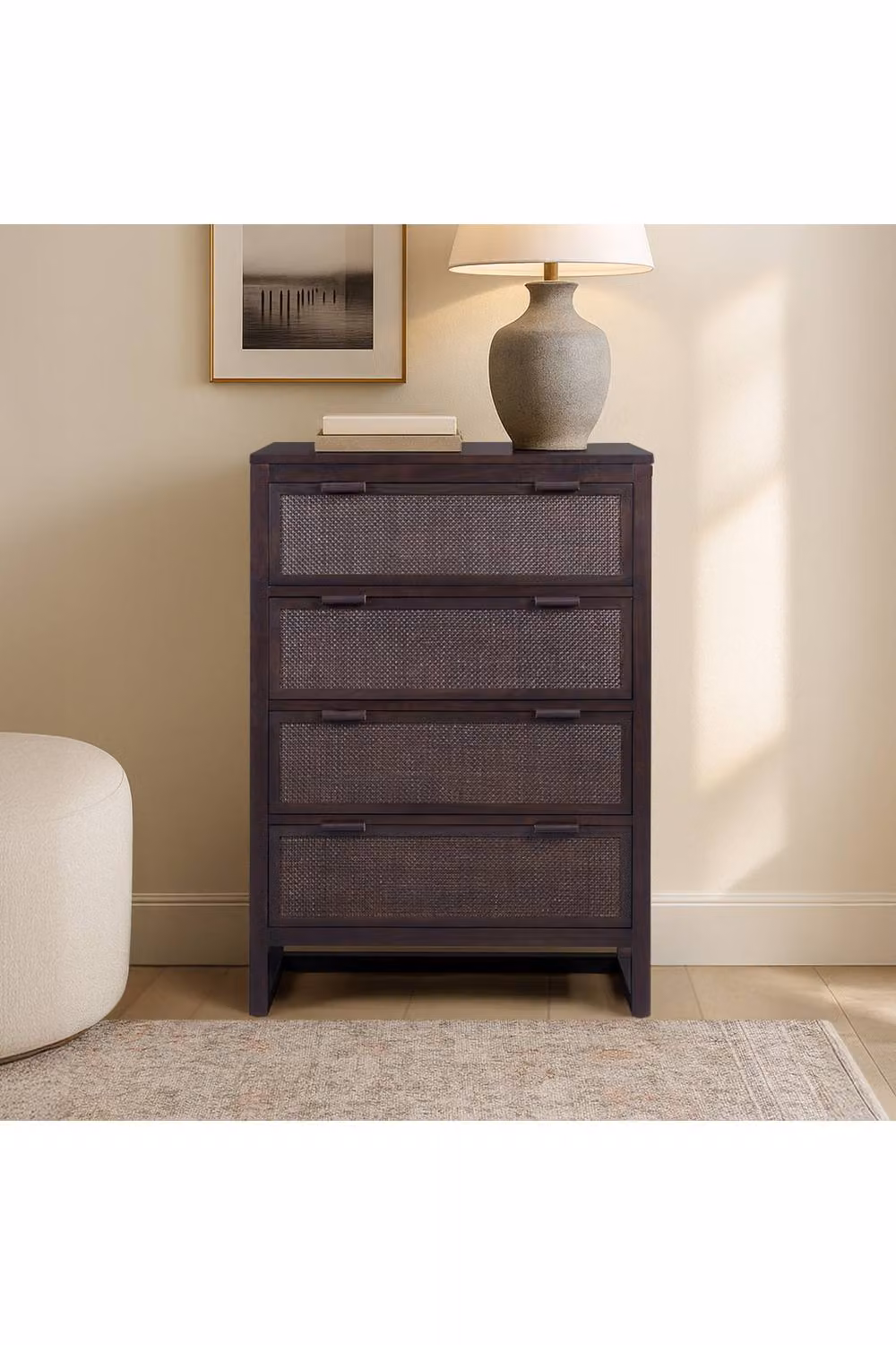Teamson Home Hatteras Mid-Century Bedroom Dresser in Brown, W: 76 cm, H: 106 cm, D: 37.3 cm – 2