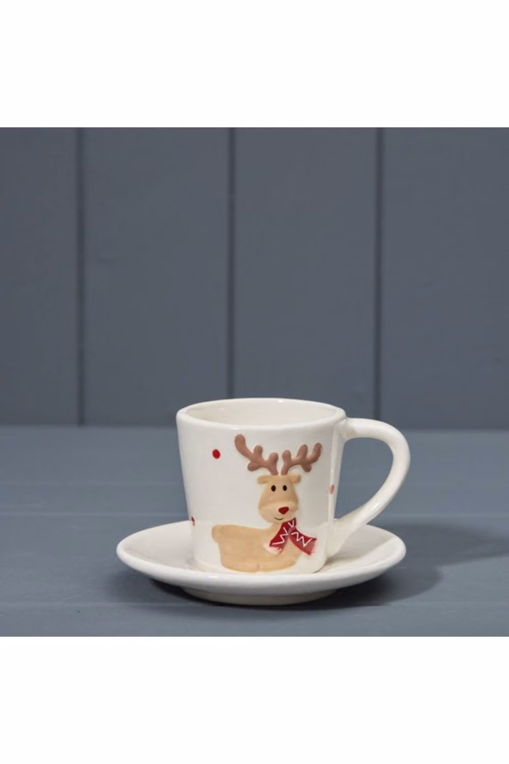 KDMD White Ceramic Tea Cup with Saucer – 2