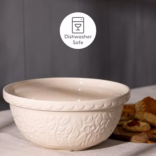Mason Cash In The Forest Fox Stoneware Mixing Bowl, 4 Litre, Cream, Diameter: 29 cm – 3