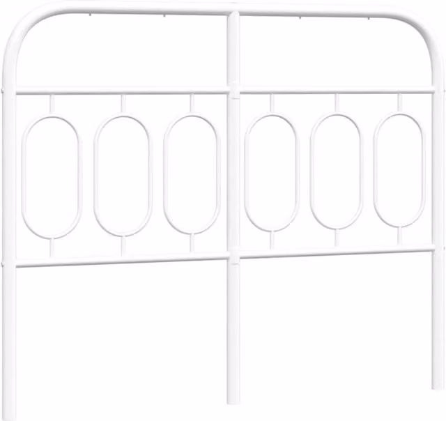 Berkfield Home Metal Headboard in White – 1