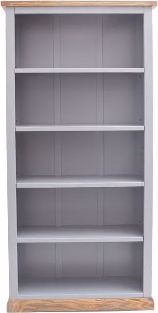 Cabinet Bits Biccari Bookcase in Grey, W: 90 cm, H: 180 cm
