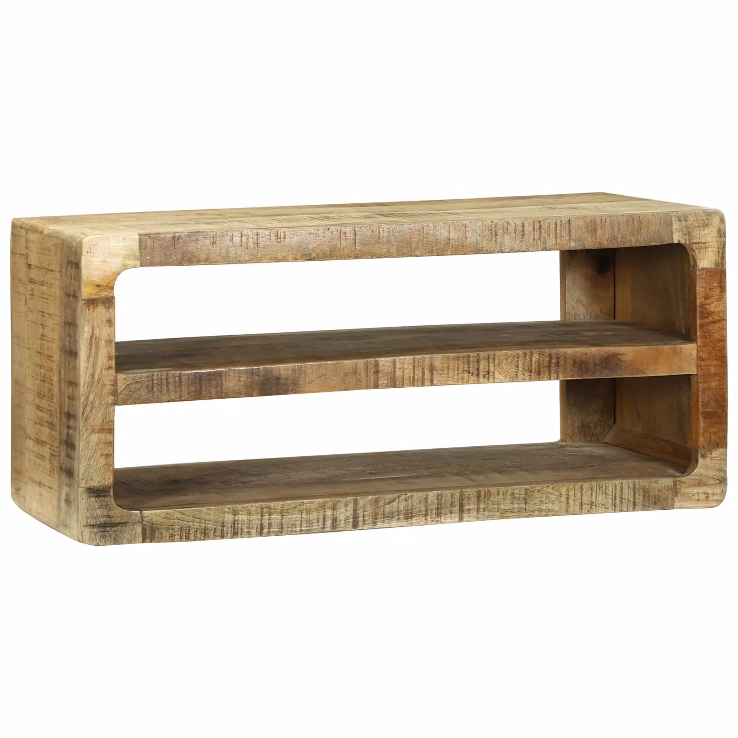 Berkfield Home Solid Mango Wood TV Cabinet in Brown, W/D/H: 80 x 32 x 36 cm – 2