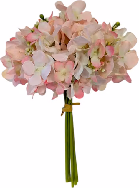 Kingsbury Gifts Pink Artificial Budding Hydrangea Bouquet, Height: 28 cm